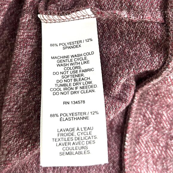 Vineyard Vines 1/2 Zip Herringbone Pullover Sweatshirt in Burgundy Size XL - Picture 8 of 10